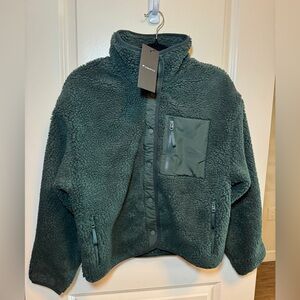 Fabletics Women’s Tahoe Teddy Jacket Everpine Green XS - NEW WITH TAGS